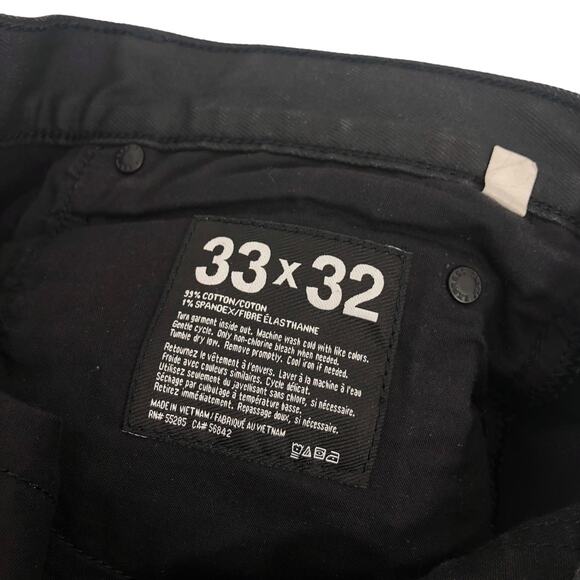 Express Jeans Rocco Slim Fit Skinny Leg Moto Black Grunge Mens 33x32 Act 35x30.5 - Picture 10 of 10